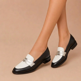 XARA | MOCASSINS NOIRS MÉTALLIQUES