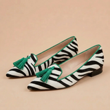 RIANE | MOCASSINS ZÈBRE VERTS