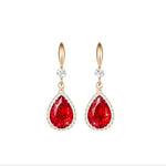 Boucles d'Oreilles Rubis Goutte