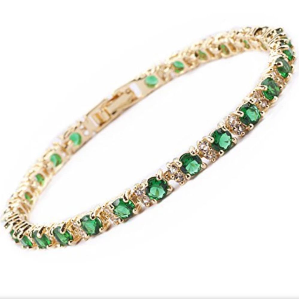 Bracelet Émeraude Trio Tennis