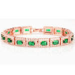Bracelet Émeraude Vert Imposant Or