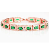 Bracelet Émeraude Vert Imposant Or