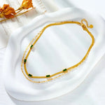 Collier Sorella Gemme Double Rang Rétro