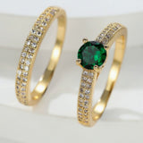 ENSEMBLE SERENA ÉMERAUDE DUO BAGUE