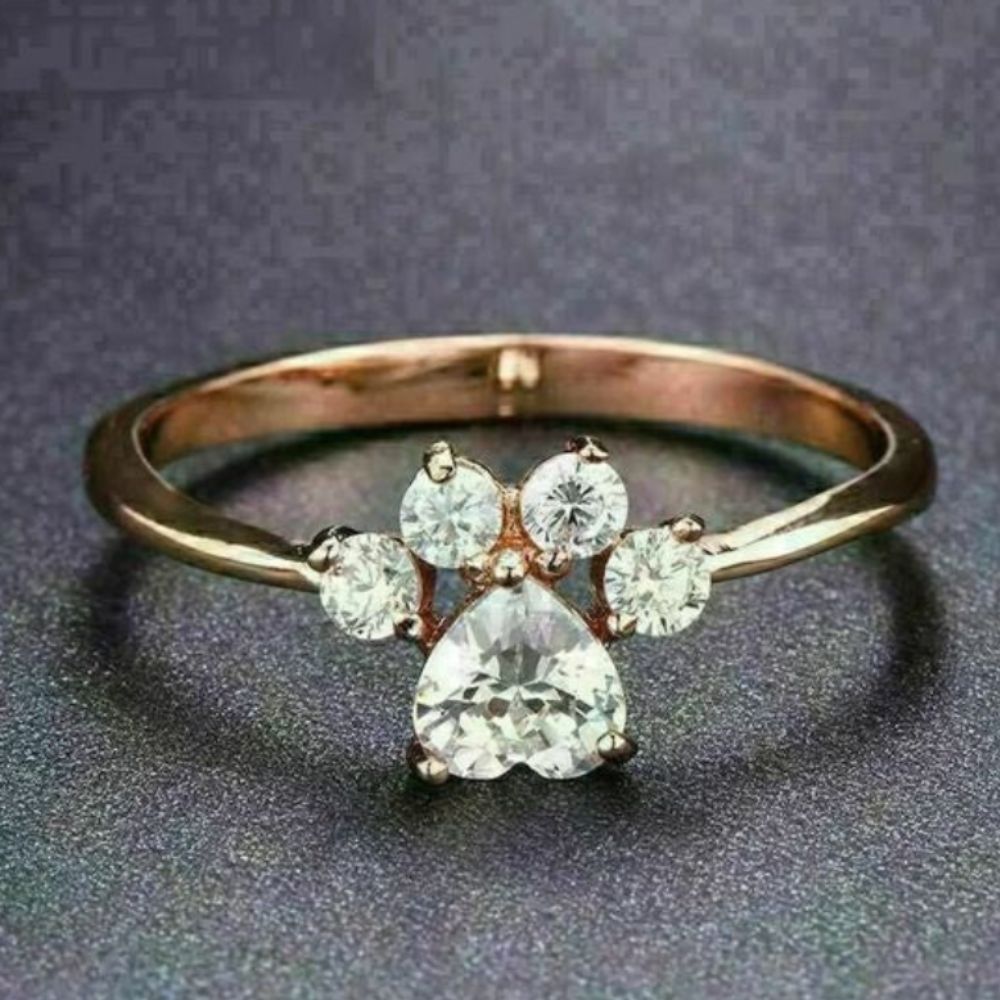 BAGUE VINTAGE ZIRCONE PATTE
