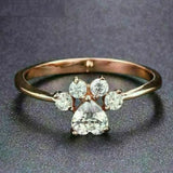 BAGUE VINTAGE ZIRCONE PATTE