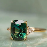 Bague Vintage Vert Pierre Précieuse Or