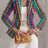 Eleonora™ | Blazer a Quadri Arcobaleno