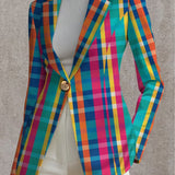 Eleonora™ | Blazer a Quadri Arcobaleno