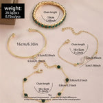 Green Gemstone Bracelet Set