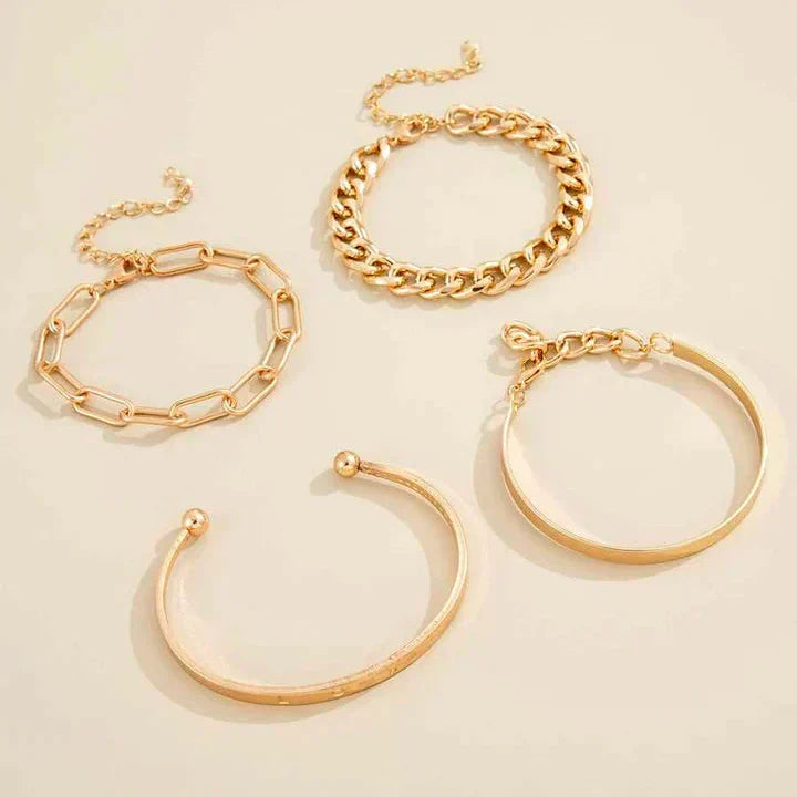 ENSEMBLE DE BRACELETS | OR