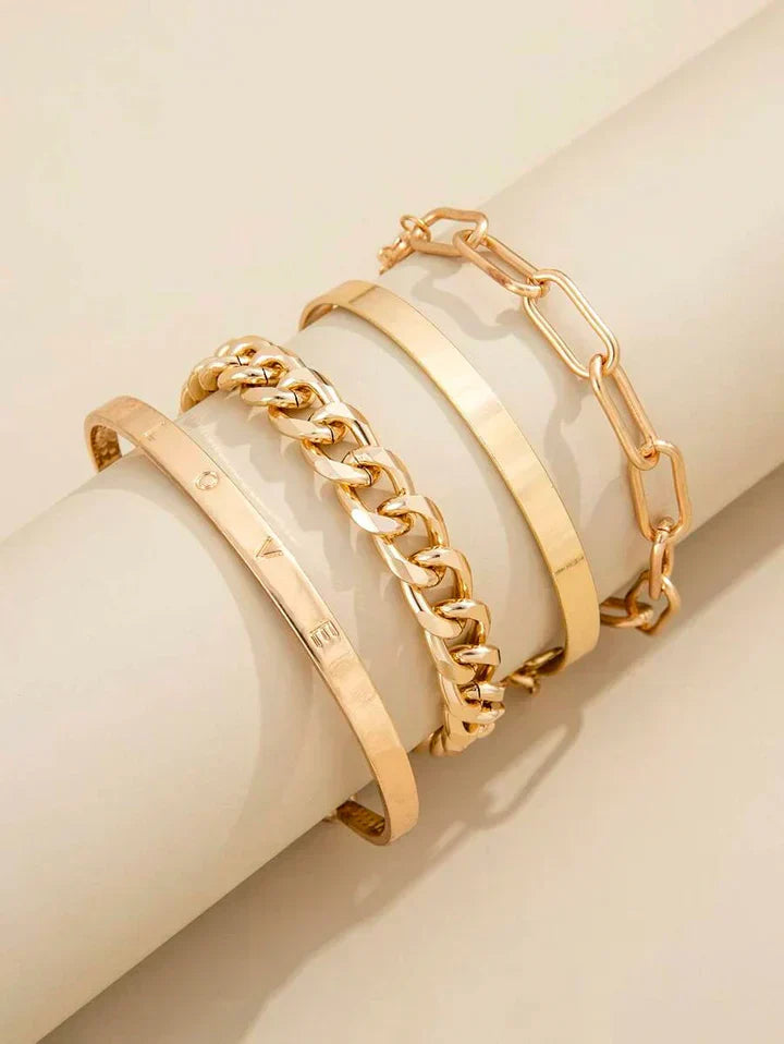 Elan Mercer Bracelet Set - Gold