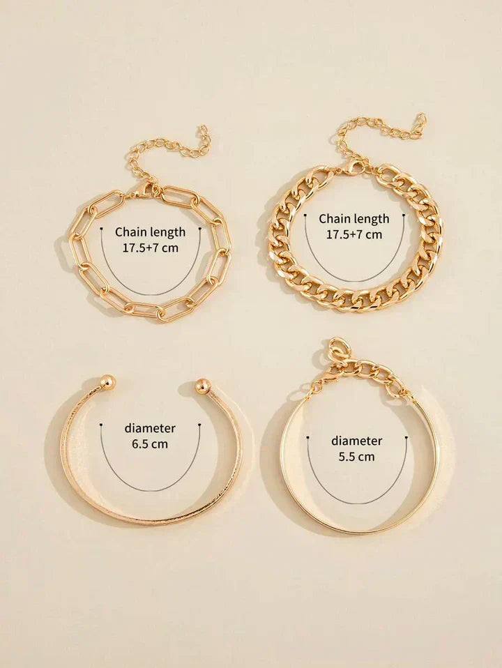 ENSEMBLE DE BRACELETS | OR