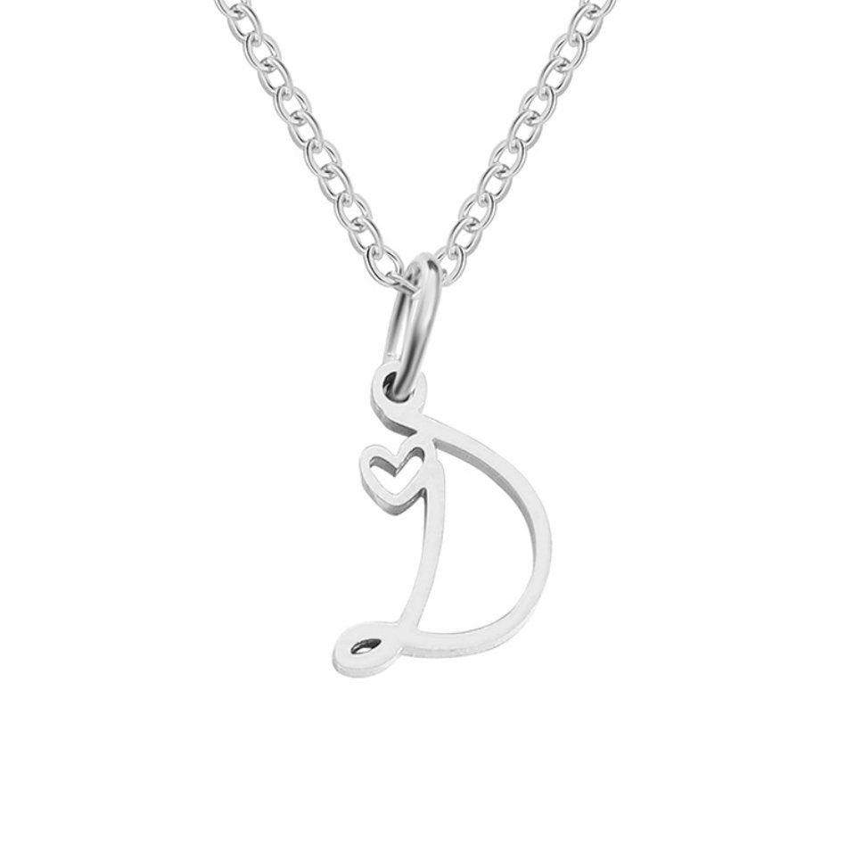 COLLIER LETTRE CŒUR | ARGENT