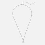 Silver Letter Heart Necklace