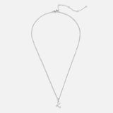 Silver Letter Heart Necklace