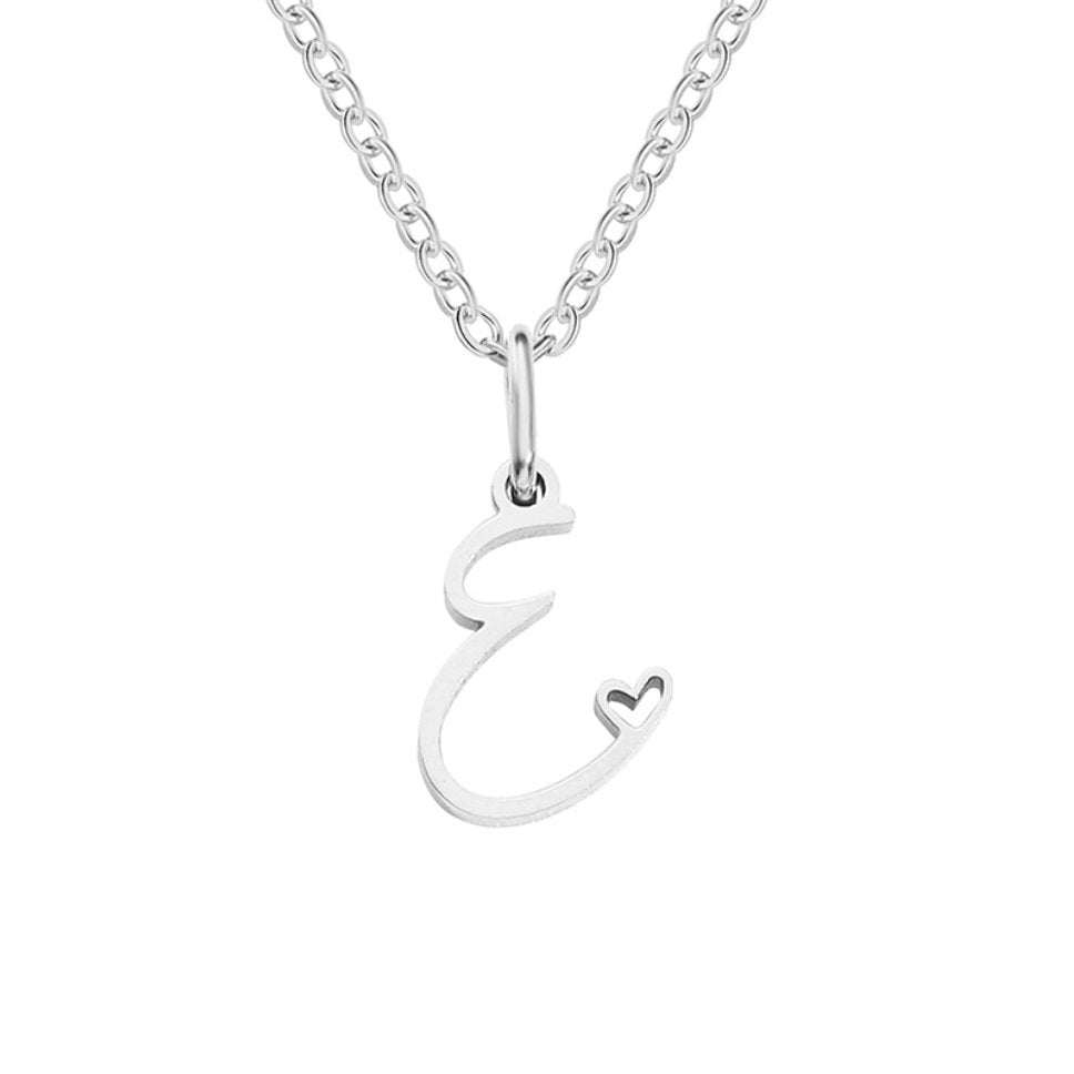 COLLIER LETTRE CŒUR | ARGENT