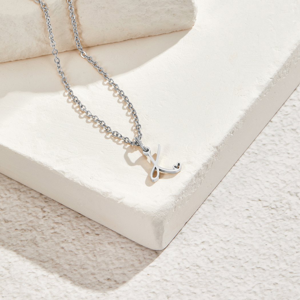 COLLIER LETTRE CŒUR | ARGENT