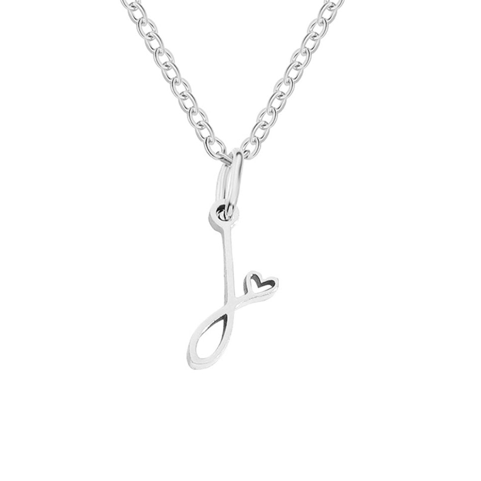 COLLIER LETTRE CŒUR | ARGENT
