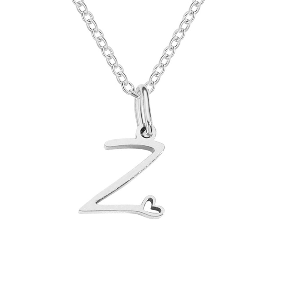 COLLIER LETTRE CŒUR | ARGENT