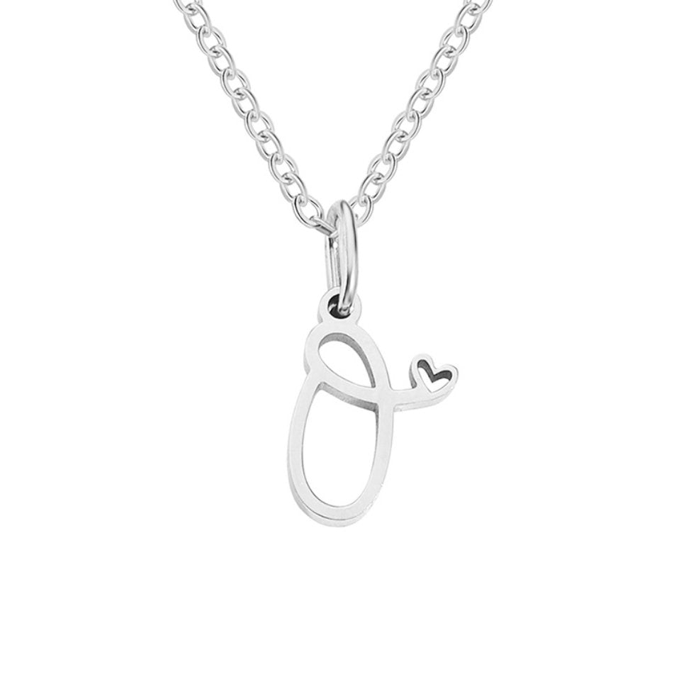 COLLIER LETTRE CŒUR | ARGENT