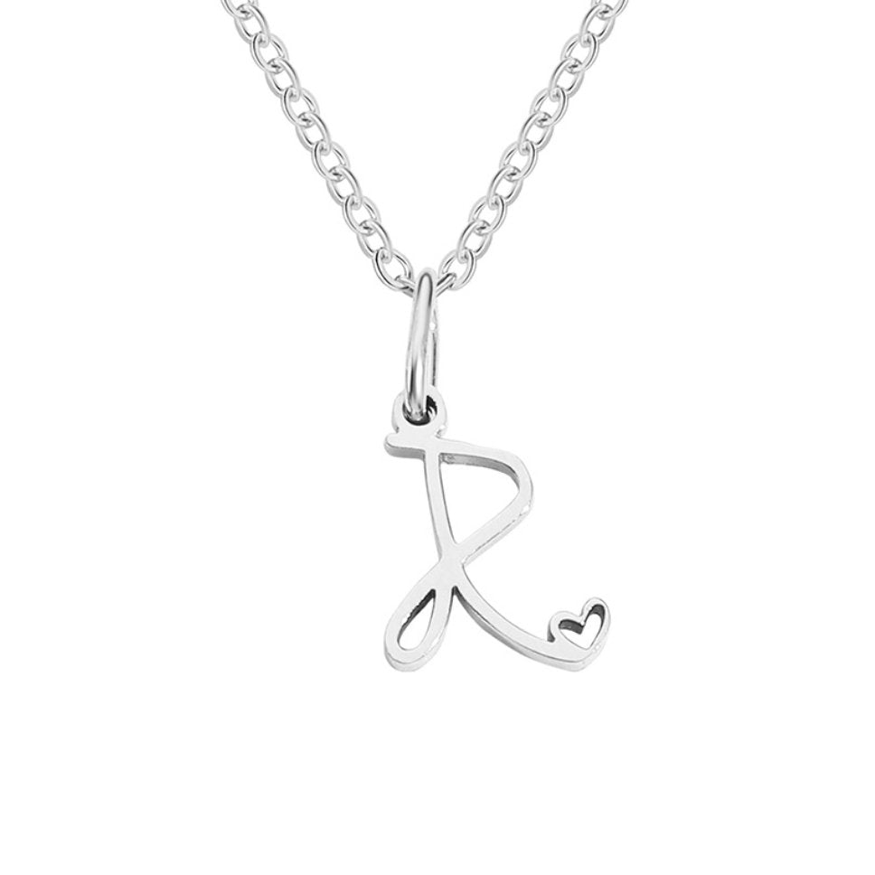 COLLIER LETTRE CŒUR | ARGENT