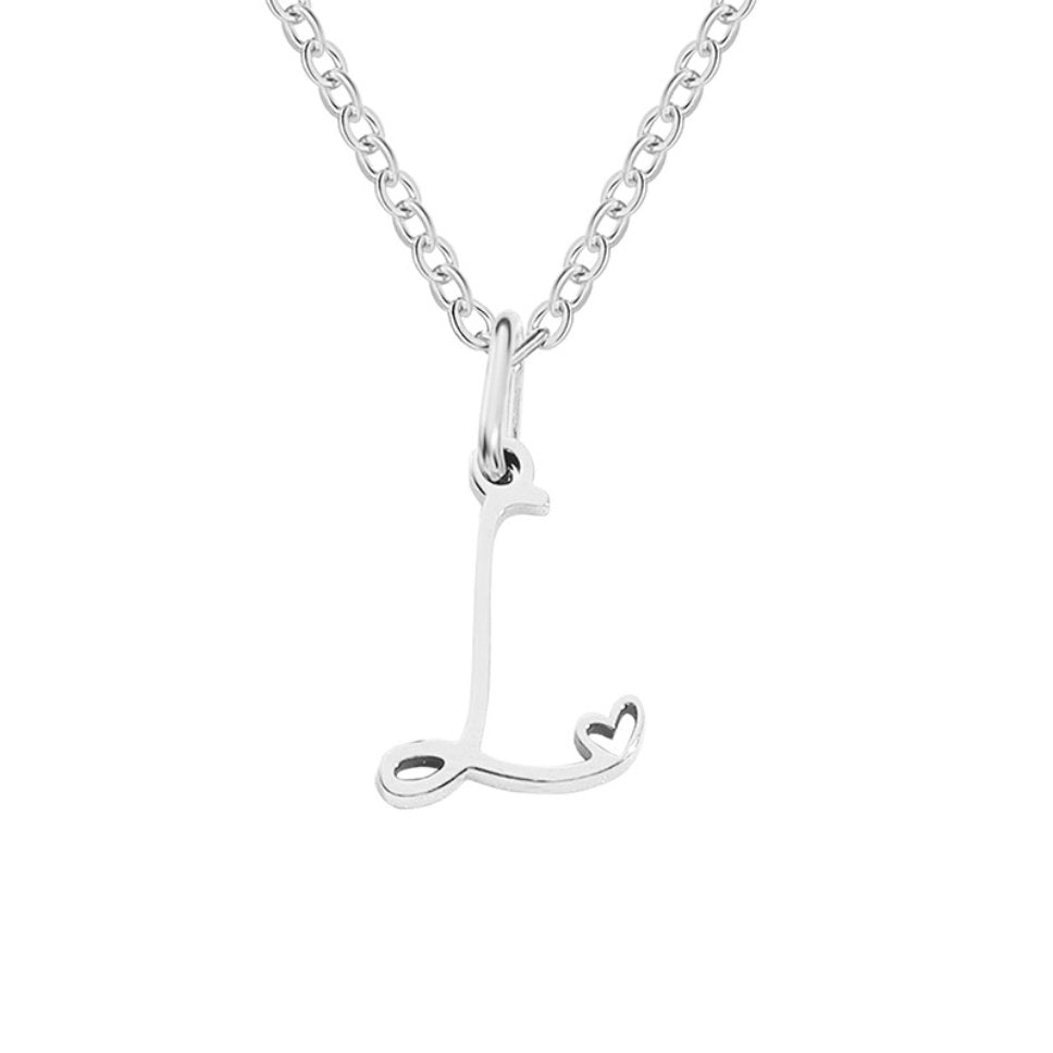 COLLIER LETTRE CŒUR | ARGENT