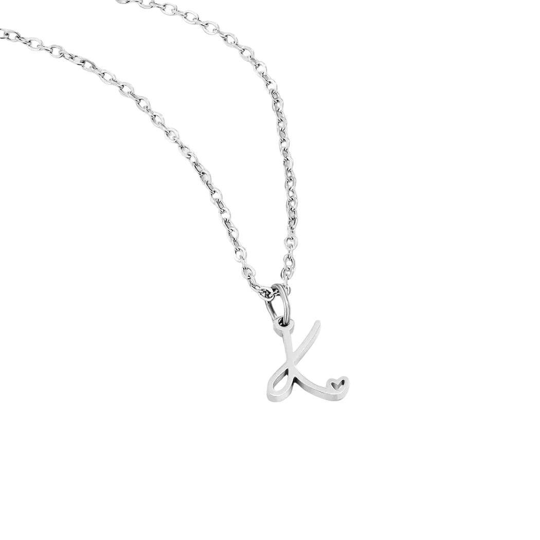 COLLIER LETTRE CŒUR | ARGENT