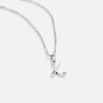Silver Letter Heart Necklace