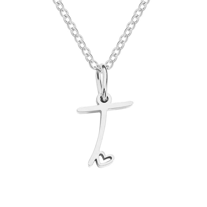 COLLIER LETTRE CŒUR | ARGENT