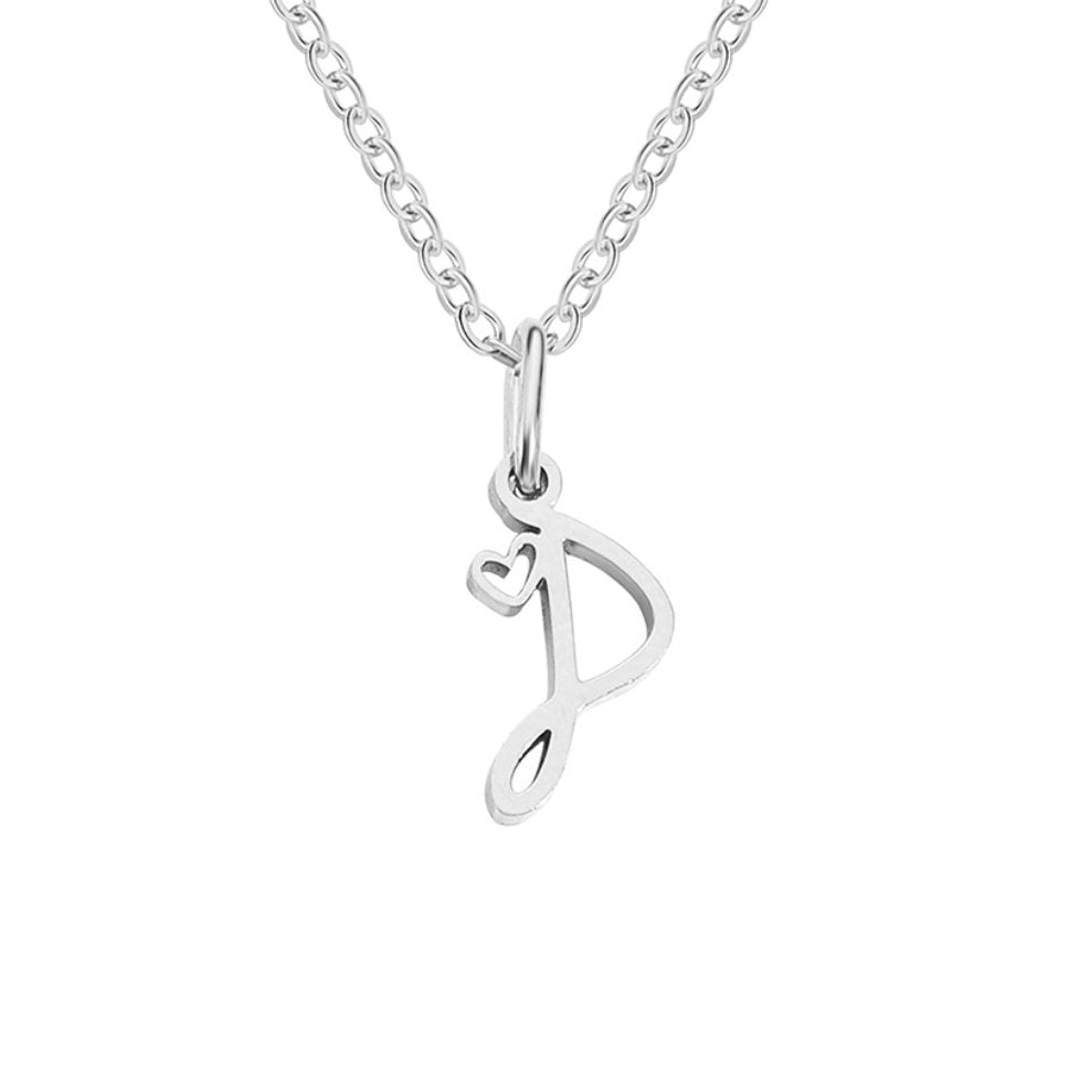 COLLIER LETTRE CŒUR | ARGENT