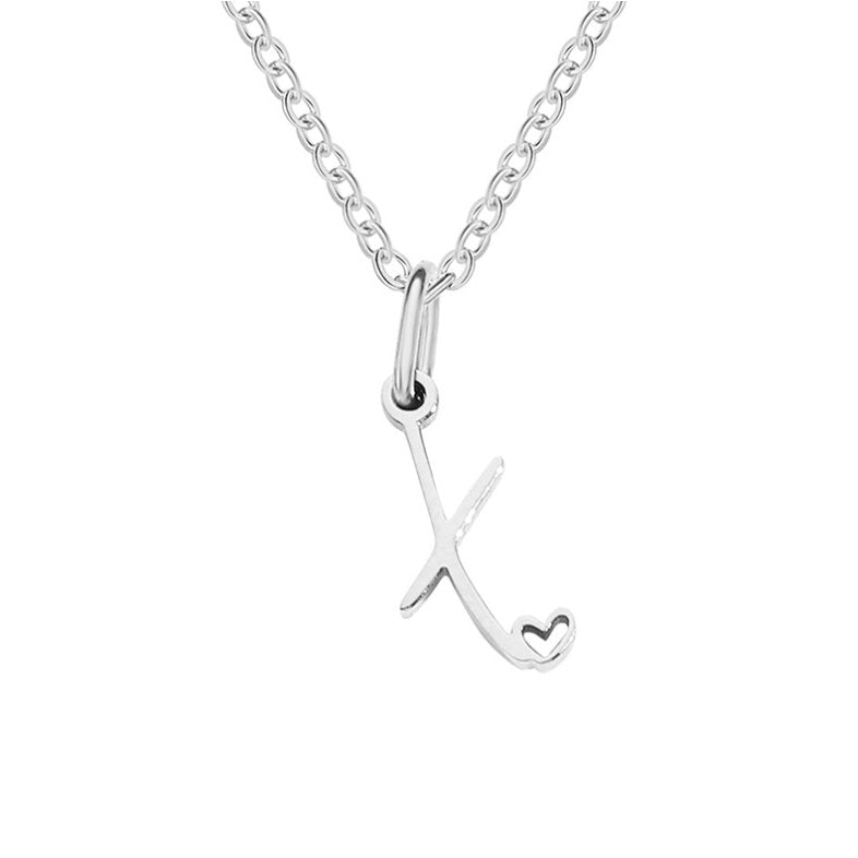 COLLIER LETTRE CŒUR | ARGENT