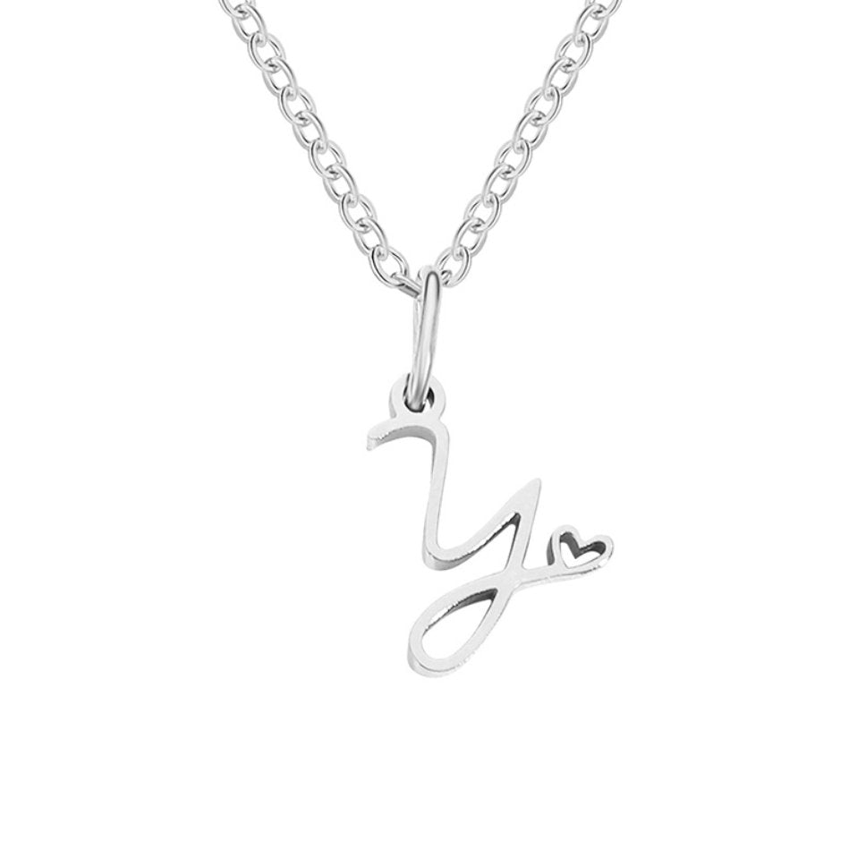 COLLIER LETTRE CŒUR | ARGENT