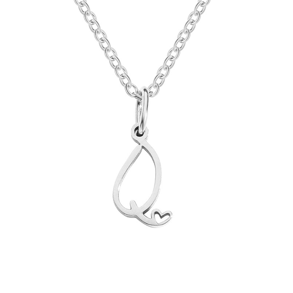 COLLIER LETTRE CŒUR | ARGENT