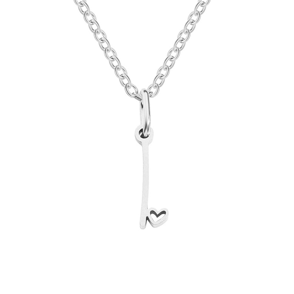 COLLIER LETTRE CŒUR | ARGENT