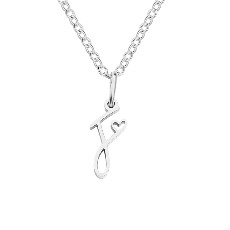 COLLIER LETTRE CŒUR | ARGENT