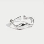 Wave Adjustable Ring - Silver