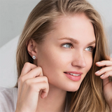 Moissanite Screw Back Earrings | White Gold