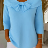 GIANA | PULL TRICOTÉ À COL NŒUD