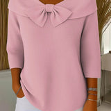 GIANA | PULL TRICOTÉ À COL NŒUD