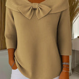 GIANA | PULL TRICOTÉ À COL NŒUD