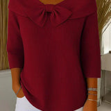 GIANA | PULL TRICOTÉ À COL NŒUD