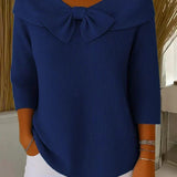 GIANA | PULL TRICOTÉ À COL NŒUD