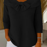 GIANA | PULL TRICOTÉ À COL NŒUD