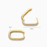 Icon Pavé Hoops - Gold