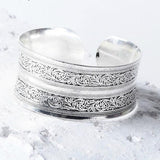 Silver Boho Cuff Bracelet