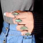 BAGUE SUD-OUEST AMÉRICAIN AUTHENTIQUE TURQUOISE STERLING ARGENT