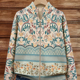 SYBILLA | VESTE BORDURE BOTANIQUE FLORALE VINTAGE