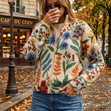 TABITHA | VESTE ZIPPÉE FLORAL JARDIN BOTANIQUE