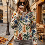 TABITHA | VESTE ZIPPÉE FLORAL JARDIN BOTANIQUE